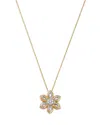 BLOOMINGDALE'S FINE COLLECTION DIAMOND FLOWER PENDANT NECKLACE IN 14K YELLOW GOLD, 0.7 CT. T. W. - EXCLUSIVE