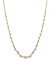 Bloomingdale's Fine Collection Diamond Flower Quad Cluster Graduated Collar Necklace In 14k Yellow Gold, 3.0 Tcw In Gold