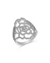 Bloomingdale's Fine Collection Diamond Flower Ring In 14k White Gold, 0.75 Ct. T. W. In White