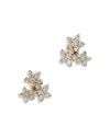 Bloomingdale's Fine Collection Diamond Flower Stud Earrings In 14k Yellow Gold, 0.5 Tcw In Gold