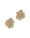Bloomingdale's Fine Collection Diamond Flower Stud Earrings In 14k Yellow Gold, 1.05 Tcw In Gold