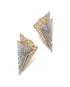 Bloomingdale's Fine Collection Diamond Geometric Drop Statement Earrings In 14k Yellow & White Gold, 1.0 Ct. T. W.