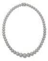 Bloomingdale's Fine Collection Diamond Graduated Pave Cluster Necklace In 14k White Gold, 12 Ct. T. W.
