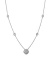 Bloomingdale's Fine Collection Diamond Halo Cluster Pendant Necklace In 14k White Gold, 1.0 Ct. T. W.