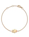 Bloomingdale's Fine Collection Diamond Hamsa Hand Link Bracelet In 14k Yellow Gold, 0.10 Ct. T. W. In Gold