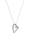 Bloomingdale's Fine Collection Diamond Heart Pendant Necklace In 14k White Gold, 0.50 Tcw In Gold