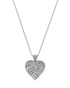 Bloomingdale's Fine Collection Diamond Heart Pendant Necklace In 14k White Gold, 1.0 Ct. T. W. In White