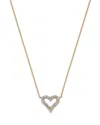 Bloomingdale's Fine Collection Diamond Heart Pendant Necklace In 14k Yellow Gold, 0.16 Tcw In Gold