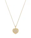 Bloomingdale's Fine Collection Diamond Heart Pendant Necklace In 14k Yellow Gold, 0.25 Tcw In Gold