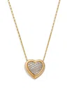 Bloomingdale's Fine Collection Diamond Heart Pendant Necklace In 14k Yellow Gold, 1.00 Ct. T. W. In Gold