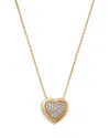Bloomingdale's Fine Collection Diamond Heart Pendant Necklace In 14k Yellow Gold, 1.45 Ct. T. W. In Gold