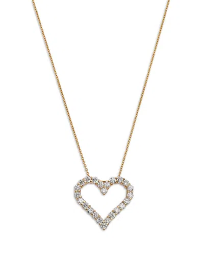 Bloomingdale's Fine Collection Diamond Heart Pendant Necklace In 14k Yellow Gold, 1.8 Ct. T. W.