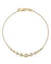 Bloomingdale's Fine Collection Diamond Honeycomb Bezel Bracelet In 14k Yellow Gold, 0.4 Ct. T. W.
