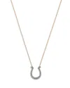 Bloomingdale's Fine Collection Diamond Horseshoe Pendant Necklace In 14k White & Yellow Gold, 0.25 Ct. T. W. In White/gold