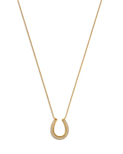 Bloomingdale's Fine Collection Diamond Horseshoe Pendant Necklace In 14k Yellow Gold, 0.25 Ct. T. W.