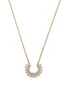 Bloomingdale's Fine Collection Diamond Horseshoe Pendant Necklace In 14k Yellow Gold, 0.44 Ct. T. W. In Gold