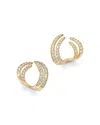 Bloomingdale's Fine Collection Diamond Huggie Cuff Earrings In 14k Yellow Gold, 0.58 Ct. T. W. In Gold/white