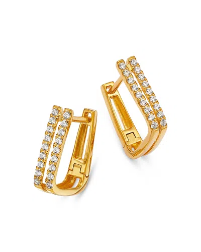 Bloomingdale's Fine Collection Diamond Huggie Hoop Earrings In 14k Yellow Gold, 0.25 Ct. T. W.