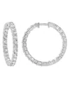 Bloomingdale's Fine Collection Diamond Inside-out Hoop Earrings In 14k White Gold, 4.0 Ct. T. W.