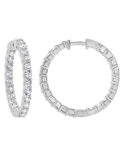 Bloomingdale's Fine Collection Diamond Inside-out Hoop Earrings In 14k White Gold, 4.0 Ct. T. W.