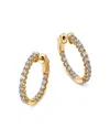 Bloomingdale's Fine Collection Diamond Inside Out Round Hoop Earrings In 14k Yellow Gold, 1 Ct. T. W. In Gold
