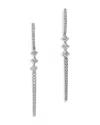 Bloomingdale's Fine Collection Diamond Linear Drop Earrings In 14k White Gold, 1.10 Ct. T. W.