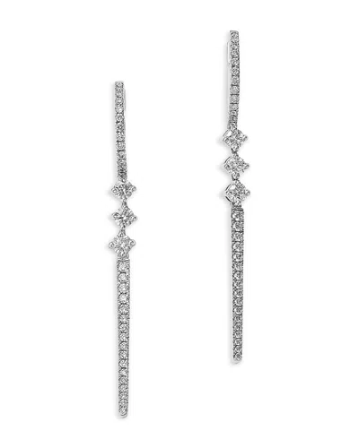 Bloomingdale's Fine Collection Diamond Linear Drop Earrings In 14k White Gold, 1.10 Ct. T. W.