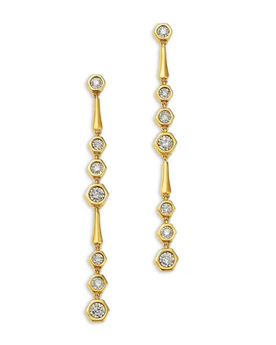 Bloomingdale's Fine Collection Diamond Linear Drop Earrings In 14k Yellow Gold, 0.20 Tcw