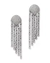 Bloomingdale's Fine Collection Diamond Linear Fringe Drop Earrings In 14k White Gold, 3.00 Ct. T. W. In White