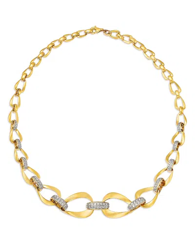 Bloomingdale's Fine Collection Diamond Link Necklace In 14k Yellow Gold, 2.0 Tcw