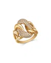 Bloomingdale's Fine Collection Diamond Link Ring In 14k Yellow Gold, 0.95 Ct. T. W. In Gold