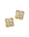 Bloomingdale's Fine Collection Diamond Marquis & Round Clover Stud Earrings In 14k Yellow Gold, 0.5 Ct. T. W. In Gold
