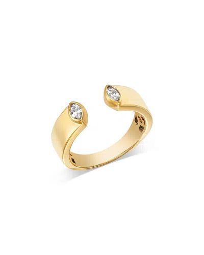 Bloomingdale's Fine Collection Diamond Marquis Cuff Ring In 14k Yellow Gold, 0.2 Ct. T. W.