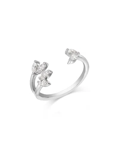 Bloomingdale's Fine Collection Diamond Marquis Cut Cuff Ring In 14k White Gold, 0.33 Ct. T. W.