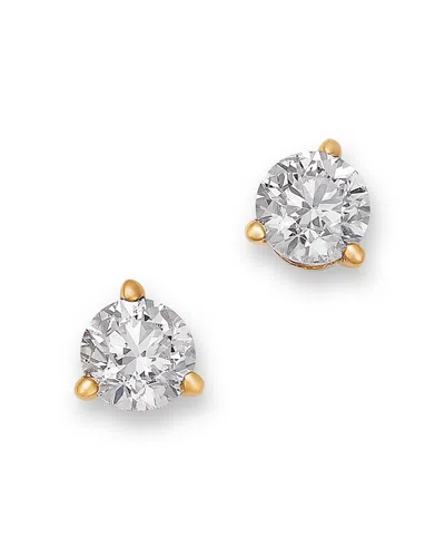 Bloomingdale's Fine Collection Diamond Martini Set Solitaire Stud Earrings In 14k Yellow Gold, 0.75 Tcw In Gold