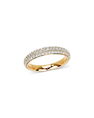Bloomingdale's Fine Collection Diamond Micro Pave Eternity Ring In 14k Yellow Gold, 1.0 Tcw