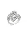 Bloomingdale's Fine Collection Diamond Mixed Cut Cluster Bypass Ring In 18k White Gold, 2.45 Ct. T. W. In White