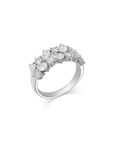 Bloomingdale's Fine Collection Diamond Mixed Cut Statement Band In 18k White Gold, 2 Ct. T. W.