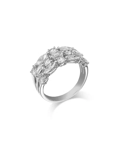 Bloomingdale's Fine Collection Diamond Mixed Cut Statement Band In 18k White Gold, 2.5 Ct. T. W.