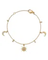 Bloomingdale's Fine Collection Diamond Moon & Stars Bracelet In 14k Yellow Gold, 0.15 Ct. T. W.