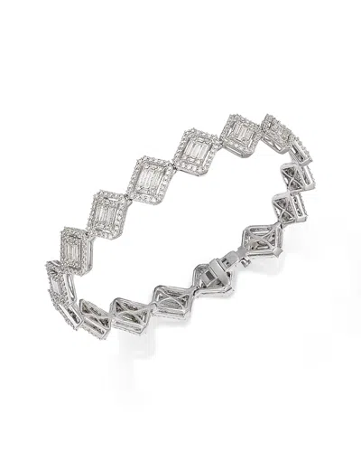Bloomingdale's Fine Collection Diamond Mosaic Bracelet In 14k White Gold, 4.0 Ct. T. W.