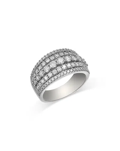 Bloomingdale's Fine Collection Diamond Multi-row Band In 14k White Gold, 1.50 Ct. T. W.