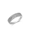 Bloomingdale's Fine Collection Diamond Multi-row Ring In 14k White Gold, 1.0 Tcw In Gold