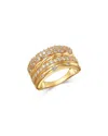 Bloomingdale's Fine Collection Diamond Multi-row Ring In 14k Yellow Gold, 1.0 Ct. T. W.