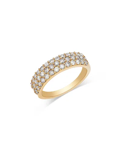 Bloomingdale's Fine Collection Diamond Multi-row Ring In 14k Yellow Gold, 1.0 Tcw