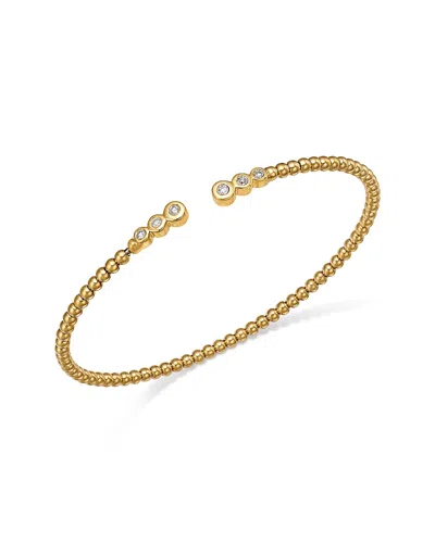 Bloomingdale's Fine Collection Diamond Open Bracelet In 14k Yellow Gold, 0.12 Tcw