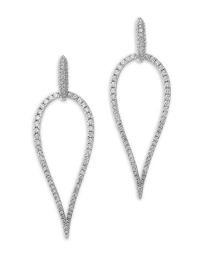 Bloomingdale's Fine Collection Diamond Open Drop Earrings In 14k White Gold, 3.0 Tcw In Pattern