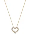 Bloomingdale's Fine Collection Diamond Open Heart Pendant Necklace In 14k Yellow Gold, 0.50 Ct. T. W. In Gold