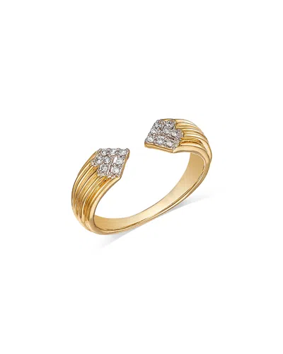 Bloomingdale's Fine Collection Diamond Open Ring In Textured 14k Yellow Gold, 0.10 Ct. T. W.