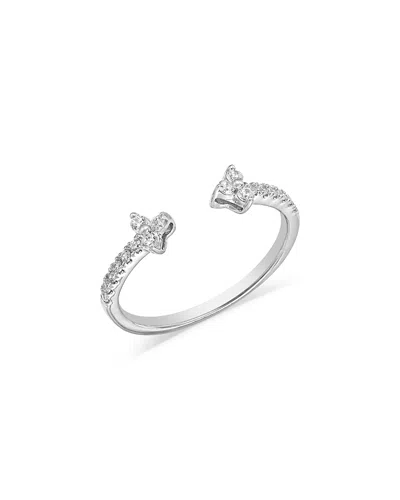 Bloomingdale's Fine Collection Diamond Open Trio Ring In 14k White Gold, 0.2 Ct. T. W.
